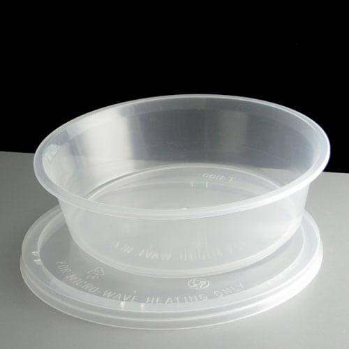 T1100 Clear Round Plastic container and lid