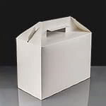Large WHITE Carrypack / Handled Food Box - Box of 125