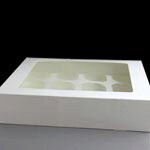 White Cupcake Boxes With 12 Holes & Windows