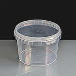 565ml Clear Round 115mm Diameter Tamperproof Container