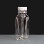 250ml Square Plastic Bottle with Tamper Evident Cap - Box of 192