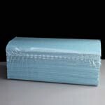 Single Ply Blue Paper Hand Towels - C-Fold - 250 x 200mm