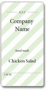 Custom Label - EAT Hand Made Green - 101x51mm (Roll of 25)