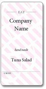 Custom Label - EAT Hand Made Pink - 101x51mm (Roll of 25)