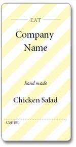 Custom Label - EAT Hand Made Yellow - 101x51mm (Roll of 25)