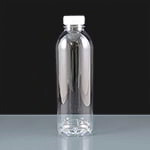 750ml Round Plastic Juice Bottle with Tamper Evident Cap - Box of 76