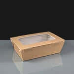Large Food To Go Taste Boxes - Brown with Window - 48oz