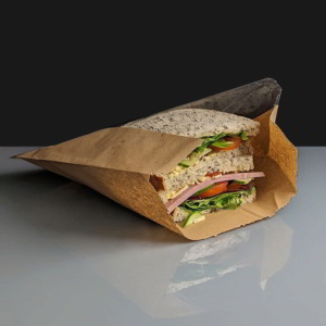 250x250mm Compostable Paper Bag with Window