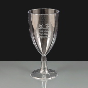 Classic Plastic Wine Glass 125/175ml CE Stamped