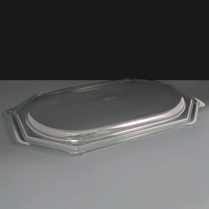Large Octagonal Clear Sandwich Platter Bases