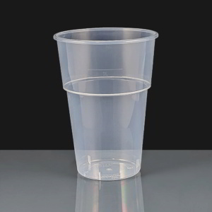 Disposable Plastic 2 Pint to Line Glasses - CE Stamped