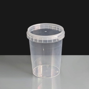 520ml Clear Round 93mm Diameter Tamperproof Container