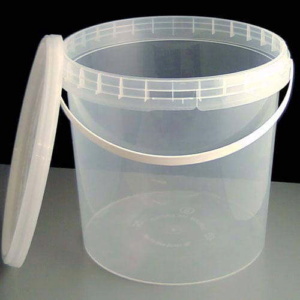 10L Clear Round Tamperproof Bucket & Lid