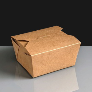 26oz Economy Leak-Proof Food Carton No.1 Brown - Box of 450