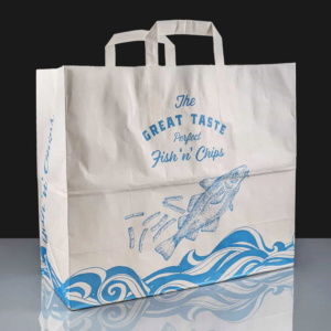 Large SOS Printed Fish and Chips Bags