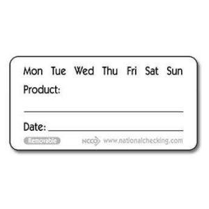 Removable Product Date Labels - Roll of 1000