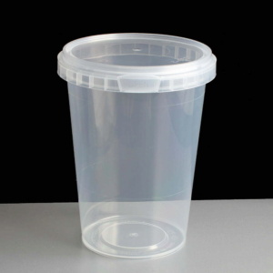 670ml Clear Round 105mm Diameter Tamperproof Container