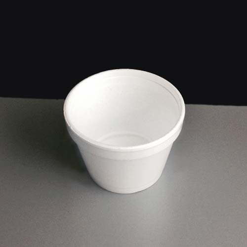 White 4oz Polystyrene Foam Deli Pots
