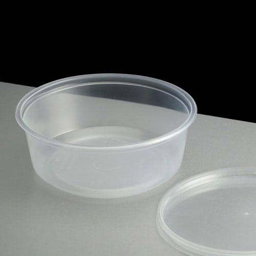 250ml Clear Microwavable Deli Pot and Lid