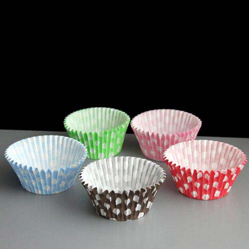 Pink Polka Dot Cupcake or Muffin Cases (180)