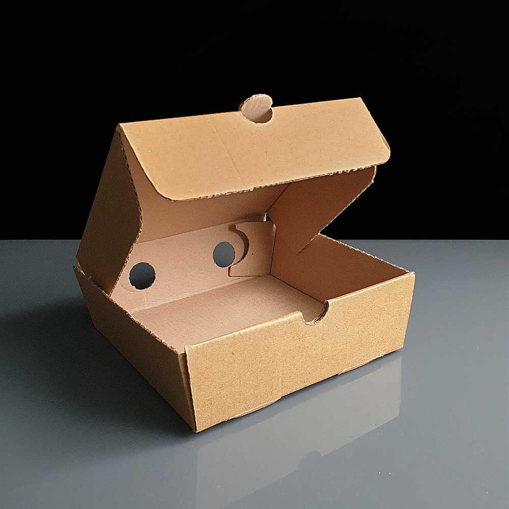 6 x 5.5" Kraft Brown Corrugated Chip Boxes