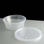 250ml Clear Round Plastic Container and Lid