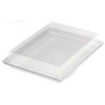 Nibble Snack Box 3 Cavity Curved Insert Clear - Box of 200