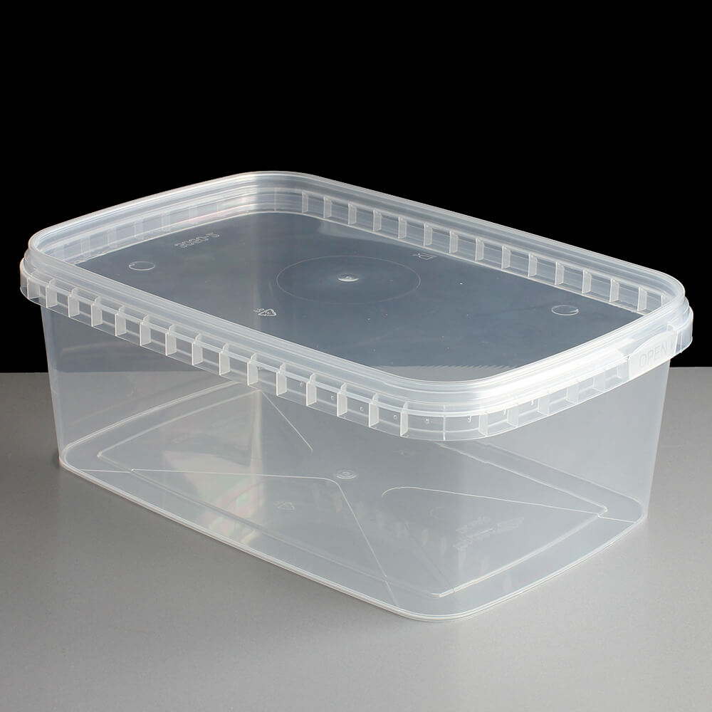 1200ml Rectangular Tamper Evident Container and Lids Toppac