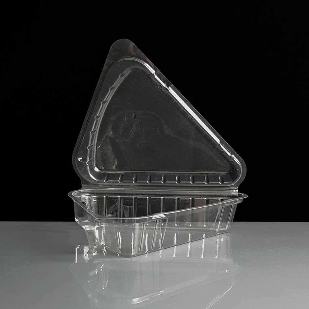 Plastic Hinged Cake Slice / Wedge Box of 600