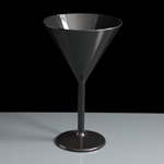 Black Polycarbonate Plastic Martini Glass