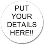 Custom 100mm Round Blank Gloss Label - Add Your Own Text (Roll of 25)