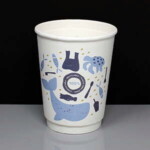12oz Aqueous Double Wall Recyclable / Compostable Coffee Cups
