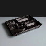 Faerch Bento Snack / Meal Box Base - Black