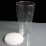 Polycarbonate 2 Pint Take Out Glasses With Lids - CE Stamped