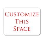 Custom 36x26mm Rectangular Blank Gloss Label - Add Your Text (100)