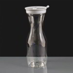 Plastic Wine Carafe with White Lid 750ml