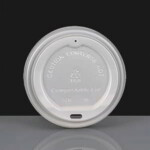 Compostable Sip-Thru Lid for 8oz INGEO Paper Cup