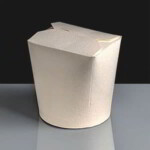Small 16oz Plain Food Tub / White Noodle Box FT1