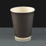 12oz Black Paper Coffee Cup