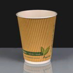 12oz Aqueous Recyclable Hot Drink Paper Coffee Cup