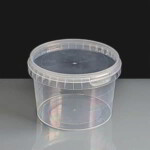 565ml Clear Round 115mm Diameter Tamperproof Container