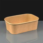 750cc Kraft Rectangular Salad Container / Box
