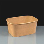 1000cc Brown Rectangular Salad Container / Box