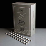 Black and White Striped Paper Straws