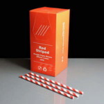 Red and White Striped Paper Straws