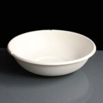 32oz Shallow Bagasse Coupe Bowl Optional Lid