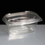 250cc Anson Fresco Clear Hinged Salad Containers