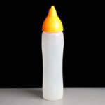 Araven 05555 500ml Non Drip Squeeze Sauce Bottle Orange Nozzle