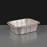 i2r 500ml Silver Rectangular Aluminium Trays 150 x 125 x 45mm