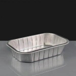 i2r 1000ml Silver Rectangular Aluminium Container 220 x 150 x 45mm